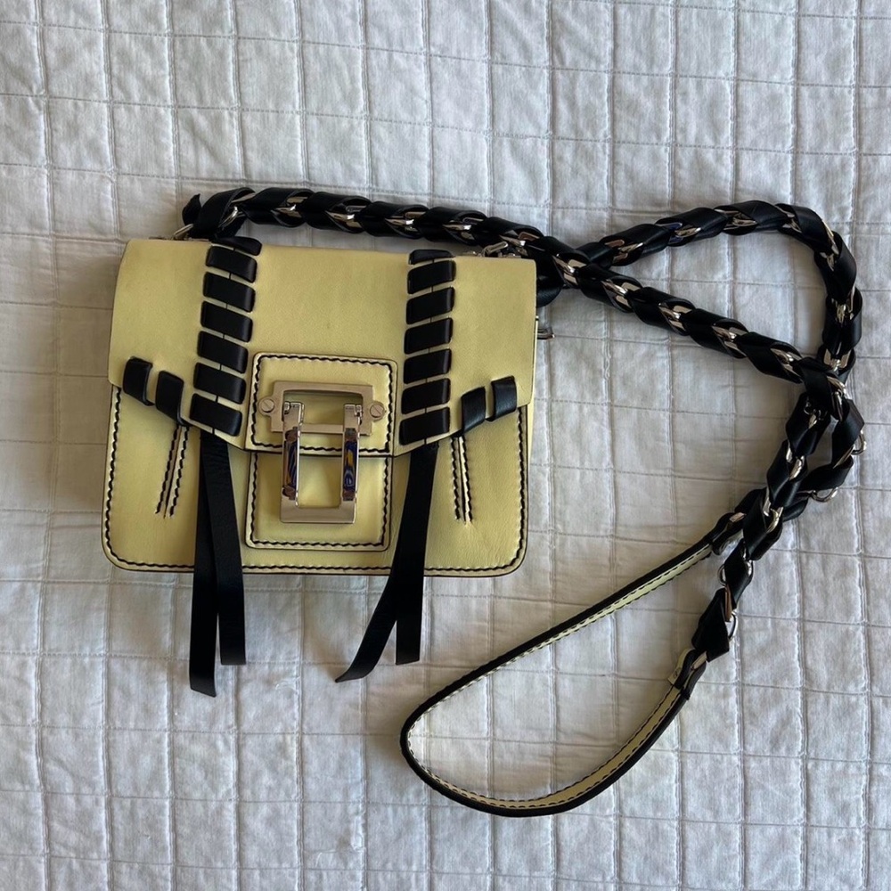PROENZA SCHOULER Pale Yellow and Black Women's Crossbody Bag Purse